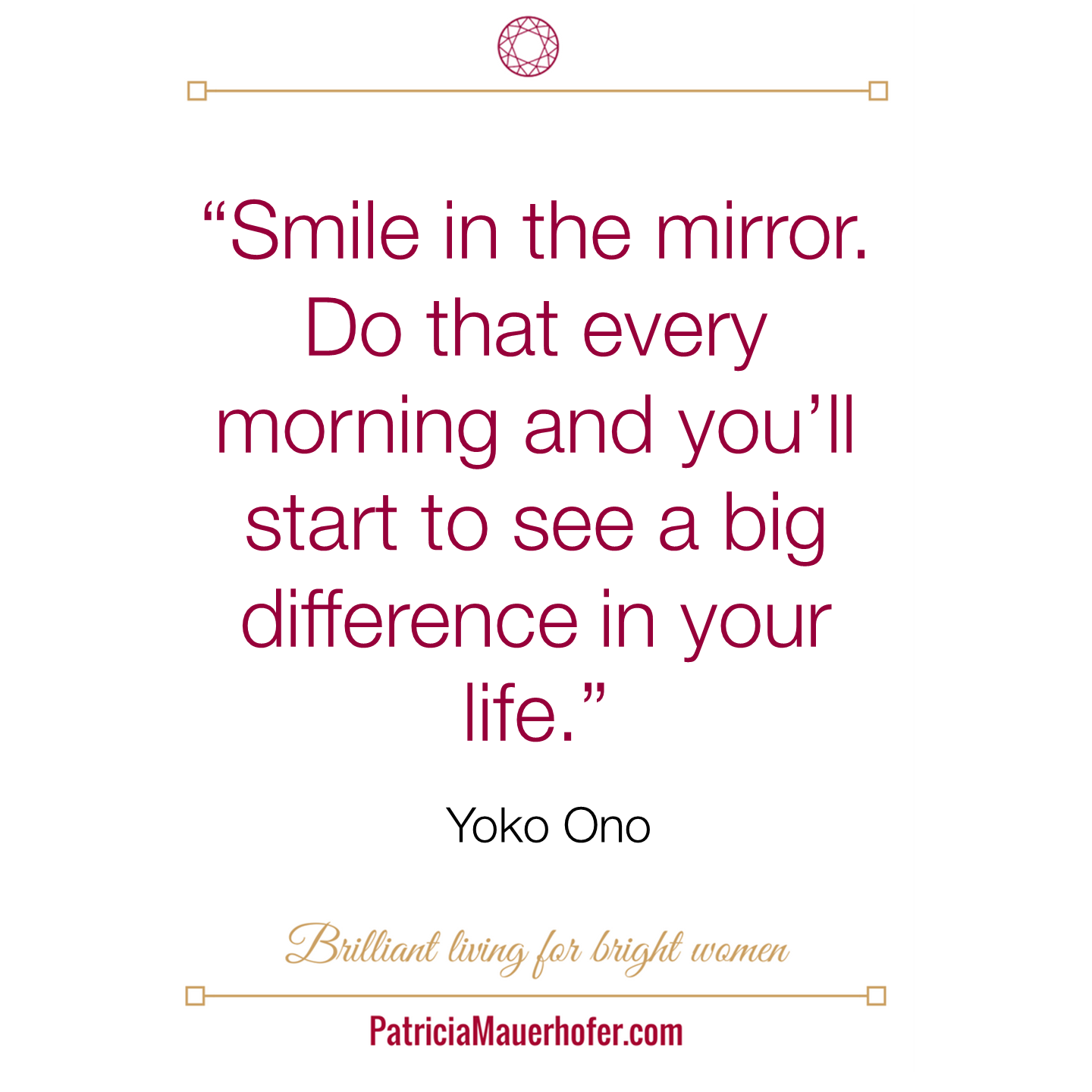 Yoko Ono Quote Smile